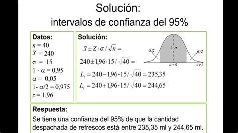 Ejemplo 1 2 Intervalos De Confianza Para La Media YouTube