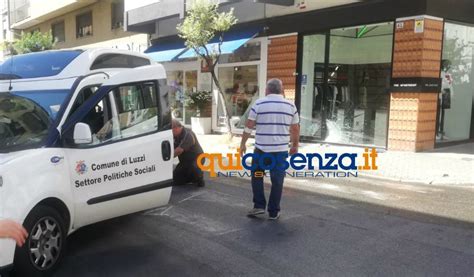 Cosenza Incidente A Via Montesanto Tampona Auto Distrugge Vetrina E