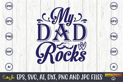 My Dad Rocks SVG Graphic by ArtUnique24 · Creative Fabrica