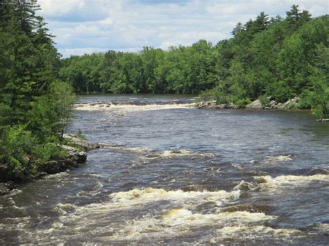Boston Kayaker Kayaking On Saco River From Steep Falls Me To