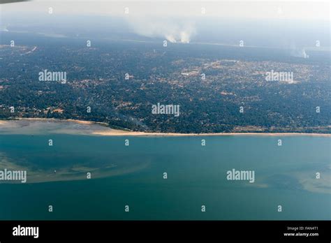 Aerial View Of The Coast Of Inhambane Province In Mozambique Stock