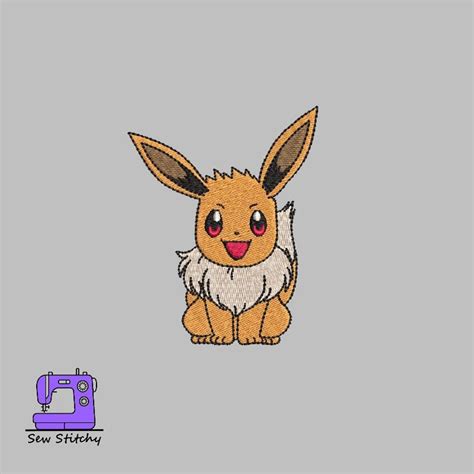 Eevee Pokemon Machine Embroidery Design Etsy