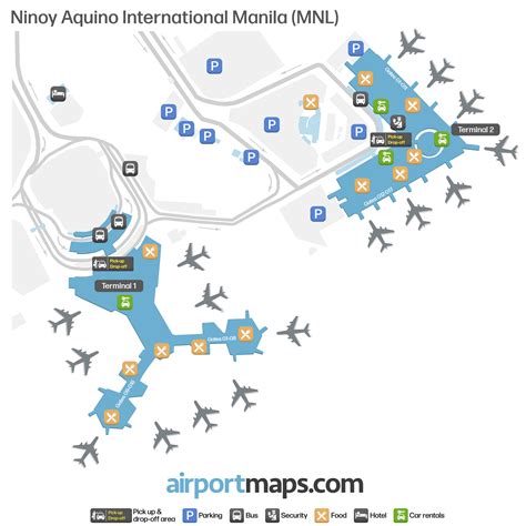 Map of Ninoy Aquino International Airport Manila (MNL) – Terminals Map