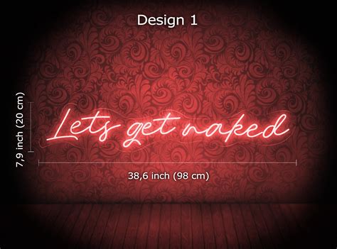 Let S Get Naked Neon Signlet S Get Naked Led Etsy