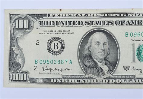 Old 100 Dollar Bill 1963 Rare US Collectible Currency - Etsy