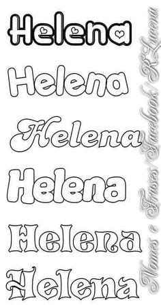 Molde Do Nome Helena Para Imprimir - Molde Nome Helena Para Imprimir