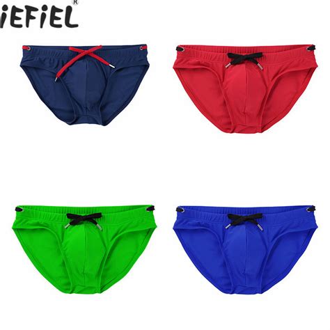 Men Front Removeable Padded Bulge Pouch Bikini Briefs Underwear Swimwear Swimming Pants And