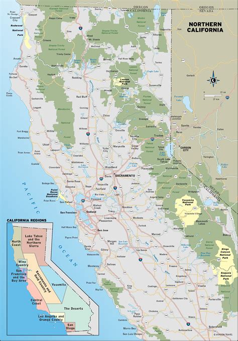 northern california coastline map