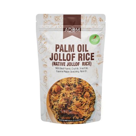 Native Jollof Rice Palm Oil Rice Ready To Cook Meal Jollof Rice