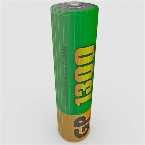 3d model gp aaa rechargeable battery