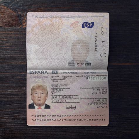 Spain Passport 2015 PSD Template — buy editable Spain Passport