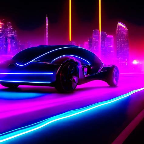 Неоновая машина Изображения – скачать бесплатно на Freepik