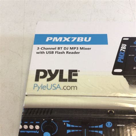 Pyle Pmx7bu Black 3 Channel Bluetooth Dj Pmp3 Mixer With Usb Flash