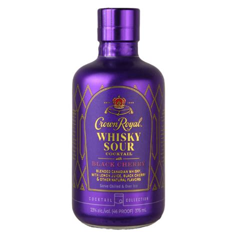 Crown Royal Black Cherry Whiskey Sour 375ml The Liquor Bros