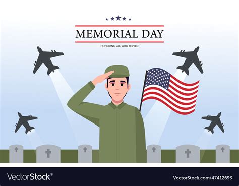 Memorial day poster Royalty Free Vector Image - VectorStock