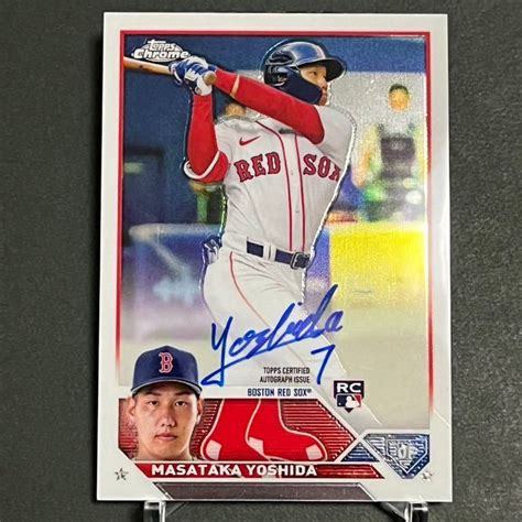 Yahooオークション 吉田正尚直筆サインカード 2023 Topps Chrome Ma