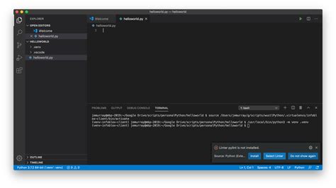 Creating And Using A Python Virtual Environment In Visual Studio Code