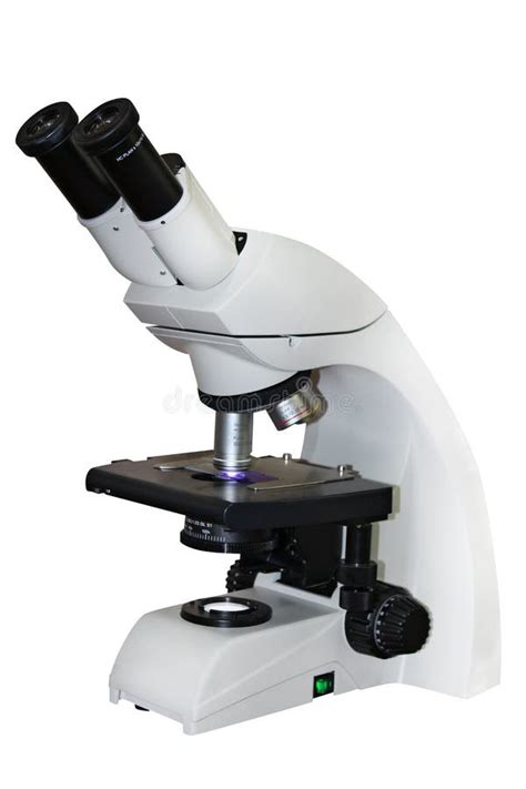 Microscope D Isolement Sur Le Fond Blanc Image Stock Image Du