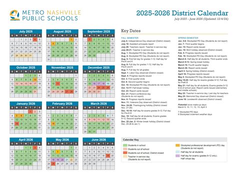 New mnps calendar 25-26 dates reveal unexpected school holidays 32