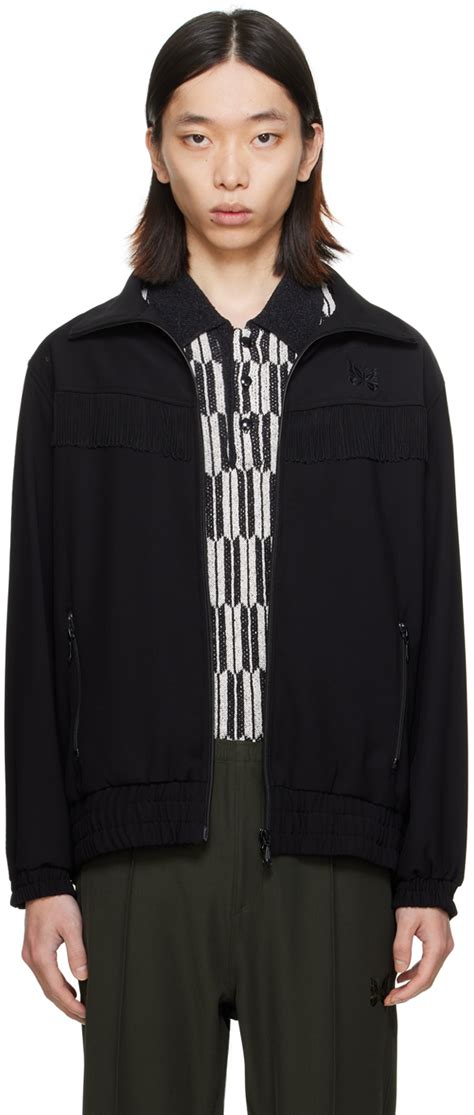 Needles Black Fringe Track Jacket Ssense