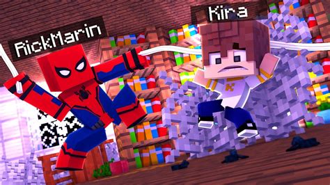 Trollei Meu Amigo Virando O Homem Aranha Minecraft Youtube