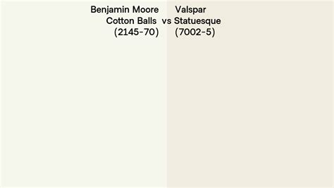 Benjamin Moore Cotton Balls 2145 70 Vs Valspar Statuesque 7002 5