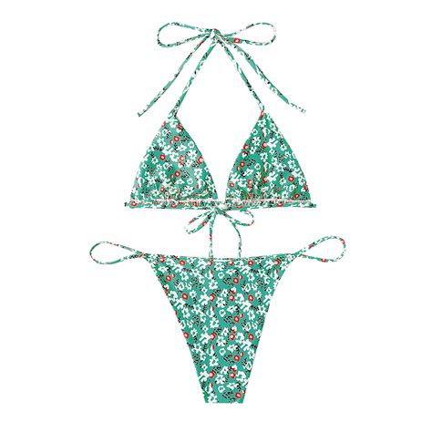 Moda Mujer Split Traje De Ba O Mostrar Cintura Sexy Bikini Floral Fridja Nalpqowj Walmart