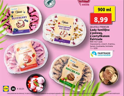 Lody Premium Banana Split Gelatelli Cena Promocje Opinie Sklep