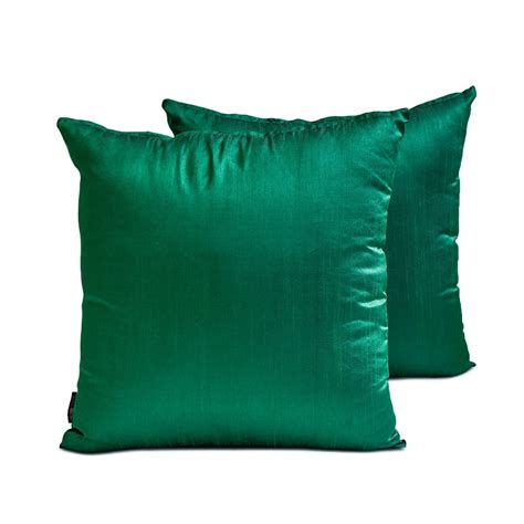 The Homecentric Luxury Lumbar Pillow Cover Emerald Green Pack Of