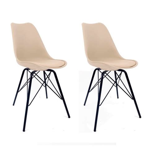 Kit Cadeiras Saarinen Nude Base Tower Preto Madeiramadeira