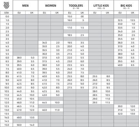 K-Swiss Size Guide