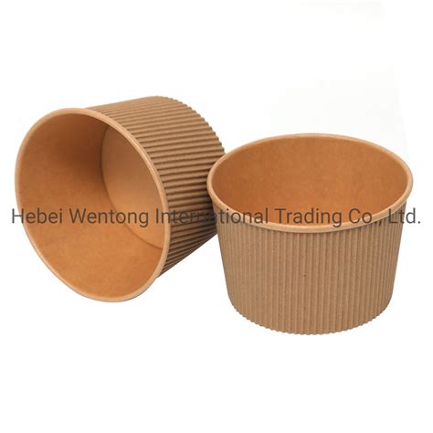 Wholesale Custom Logo Disposable Kraft Paper Food Packaging Paper Salad