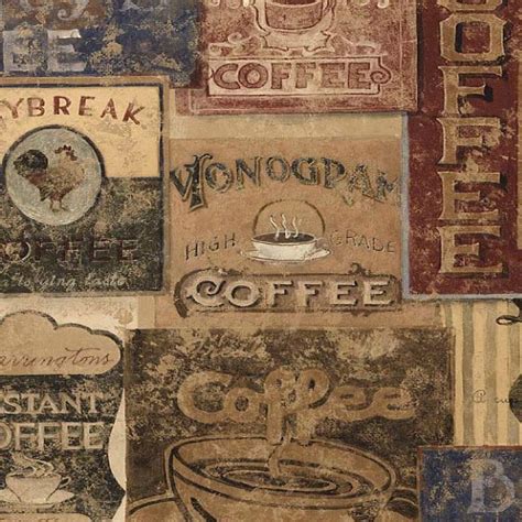 Vintage Coffee Labels | Vintage Coffee Labels Kitchen Decor Square ...