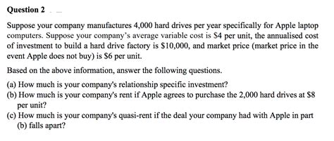 Solved Suppose Your Company Manufactures 4 000 Hard Drives Chegg