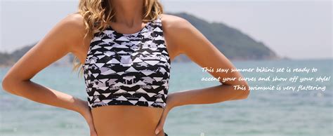 Amazon Jolefille Womens High Waisted Bikini Set Two Piece Swimsuit High Neck Bathing Suit