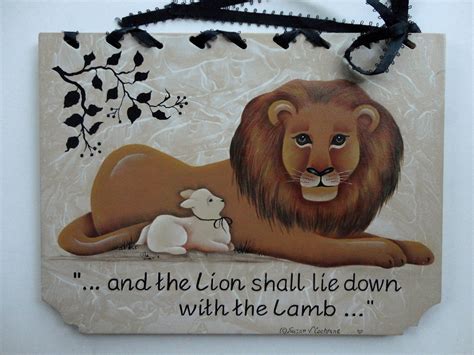 And The Lion Shall Lie Down With The Lamb Etsy