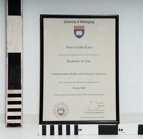 Certificate – Bachelor Of Arts degree – PropCo