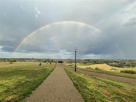 Rainbow in Medora, ND today. | Scrolller