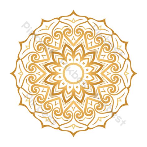 gambar kartu pernikahan undangan islamic mandala emas mewah png