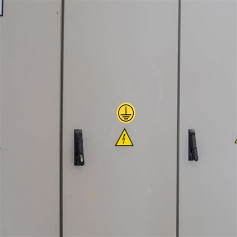 Earth Grounding Symbol Decals Signage Sticker Synthetic Paper Electric