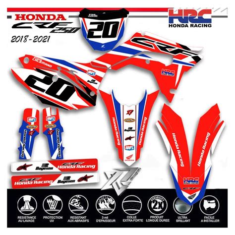 Kit D Co Honda Crf Team Hrc Decografix Couleur Fonds De