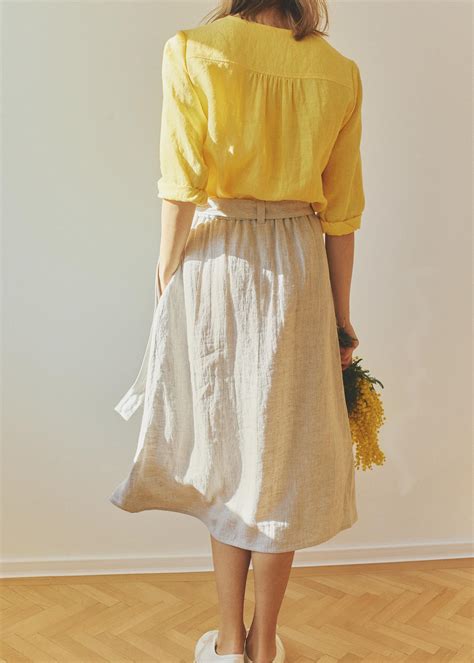 She's Linen | Slow Fashion | Handmade | Allison Shirt Yellow
