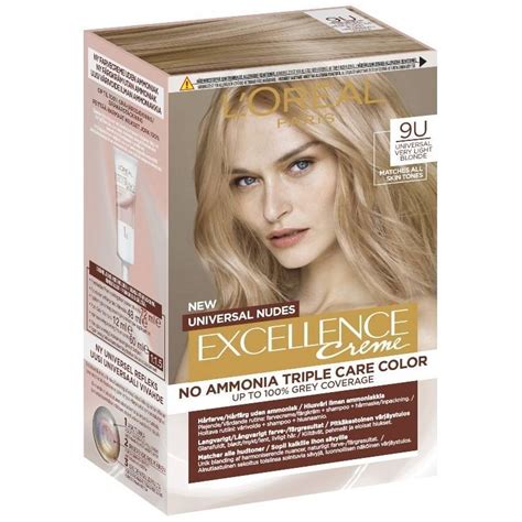 L Oreal Paris Excellence Universal Nudes 192 Ml 9U Very Light Blonde Kun Kr 179 95