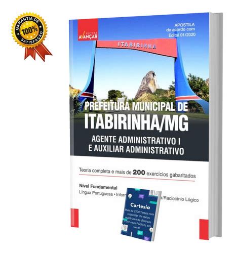 Apostila Agente E Auxiliar Administrativo Itabirinha Mg MercadoLivre