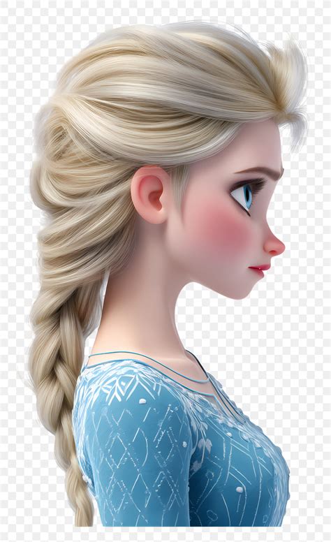 Elsa Frozen Blonde Animated Character In Blue Dress PNG X Px