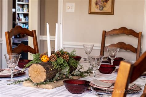 Yule Log Centerpiece for Your Christmas Table | Hearth and Vine