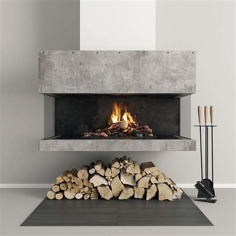 Fireplace Modern 33 3d Model Cgtrader