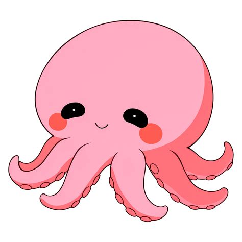 cute octopus clipart ai generative  png