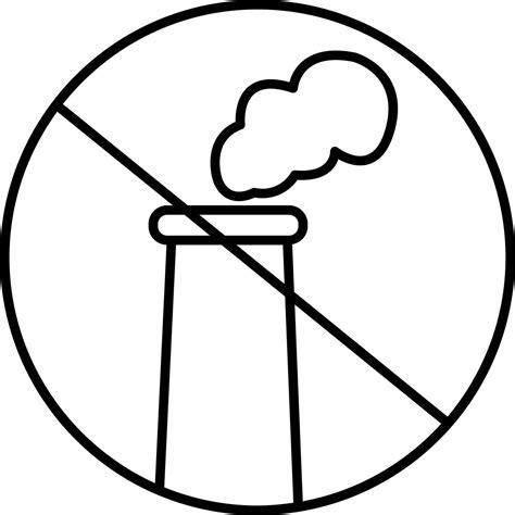 Stop Air Pollution Icon In Thin Line Art. 24330065 Vector Art at Vecteezy