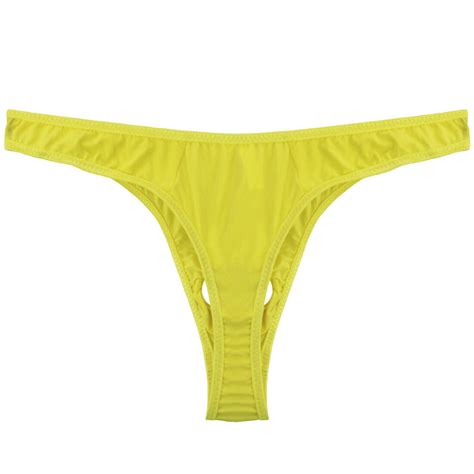 US Men S Open Penis Hole G String Underwear Bikini Briefs T Back Thongs Lingerie EBay